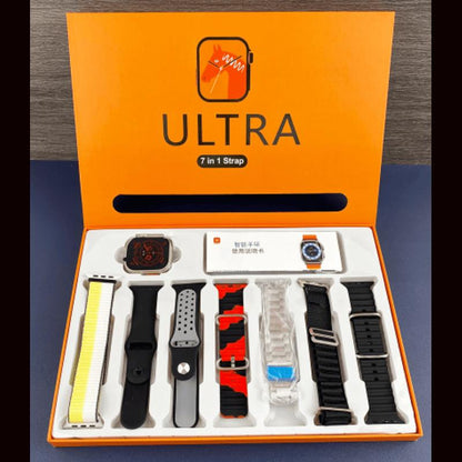 Ultra Smart Watch With Multicolor Straps