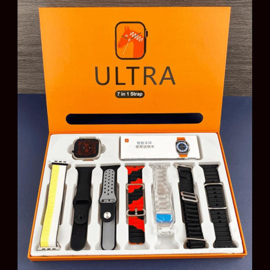 Ultra Smart Watch With Multicolor Straps