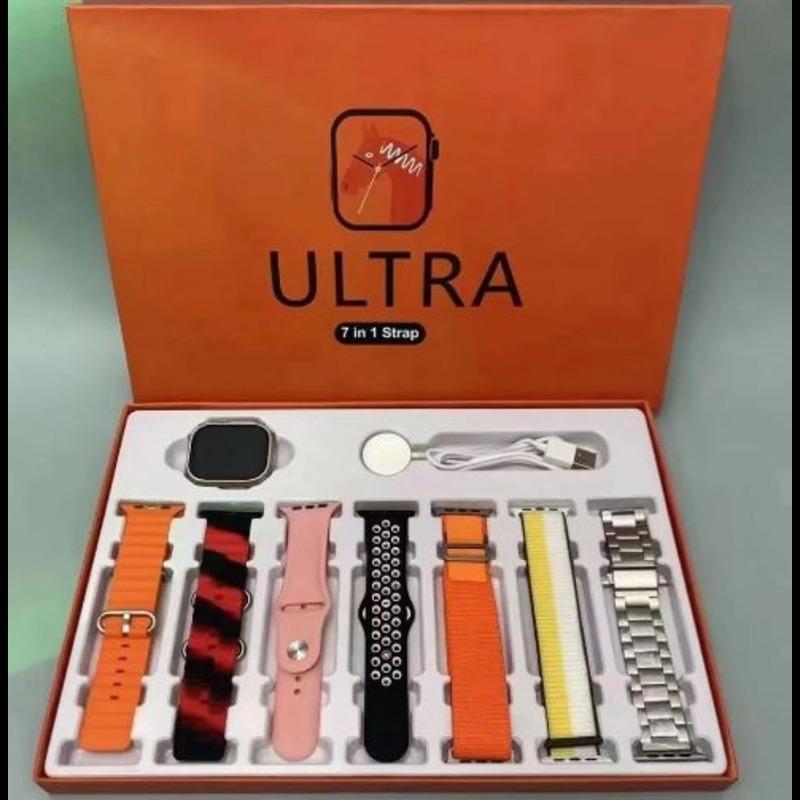 Ultra Smart Watch With Multicolor Straps